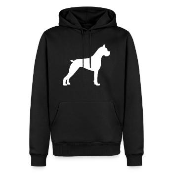 Dog Hund - Männer Premium Bio Hoodie - Schwarz - Vorne - Nico (187cm)