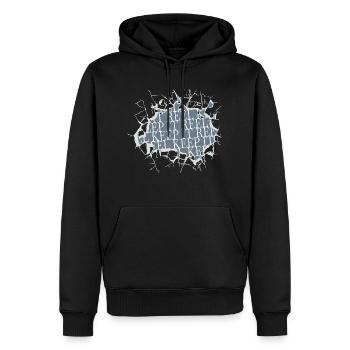 fish hook baltic sea rainbow trout cool sea jokes - Männer Premium Bio Hoodie - Schwarz - Vorne - Nico (187cm)