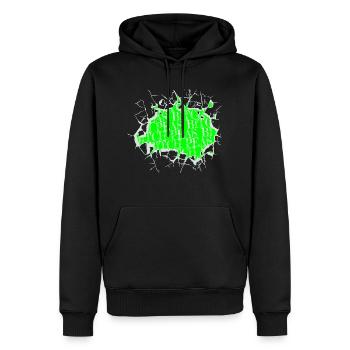 Déclaration Citation Blague Fun Funny Citation Geek - Sweat à capuche Premium bio Homme - noir - Devant - Nico (187cm)