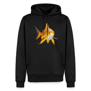 Goldfisch - Männer Premium Bio Hoodie - Schwarz - Vorne - Nico (187cm)