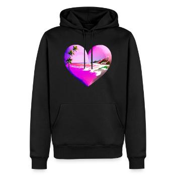 Sommerurlaub Strand Sonne Palme Insel Palmen - Männer Premium Bio Hoodie - Schwarz - Vorne - Nico (187cm)