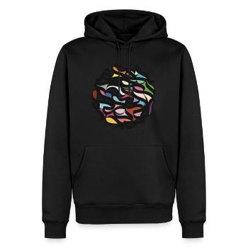 Gardoon - Männer Premium Bio Hoodie - Schwarz - Vorne - Nico (187cm)