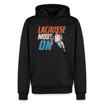 Mode crosse sur Team Player - Sweat à capuche Premium bio Homme - noir - Devant - Nico (187cm)