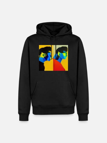 People - Männer Premium Bio Hoodie - Schwarz