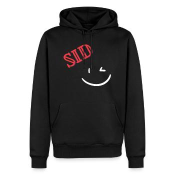 20230519 082037 0000 - Männer Premium Bio Hoodie - Schwarz - Vorne - Nico (187cm)
