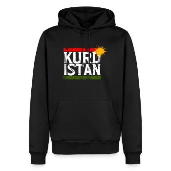 Kurdistan Grunge - Men’s Premium Organic Hoodie - black - Front - Nico (187cm)
