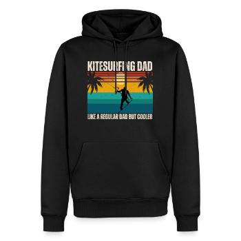 Kitesurfing dad like a regular dad but cooler - Männer Premium Bio Hoodie - Schwarz - Vorne - Nico (187cm)
