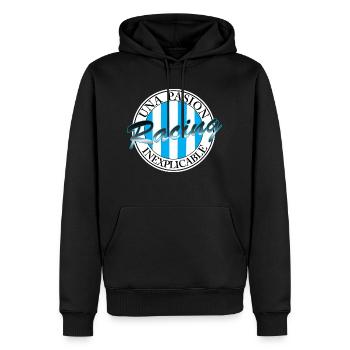 La course est une passion inexplicable - Sweat à capuche Premium bio Homme - noir - Devant - Nico (187cm)