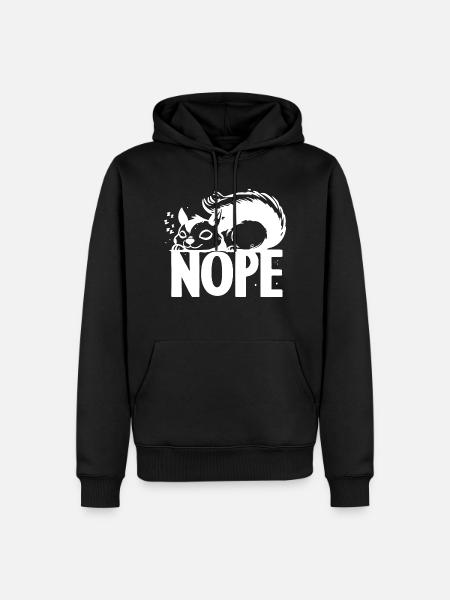 Nope Eichhörnchen Faulenzer Geschenkideen - Männer Premium Bio Hoodie - Schwarz