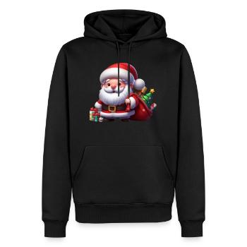 Joyeux Noël - Sweat à capuche Premium bio Homme - noir - Devant - Nico (187cm)