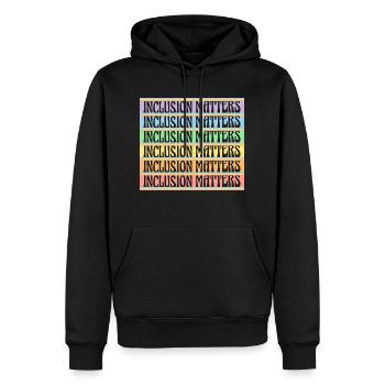Inklusion ist wichtig Inspirierendes Lehrer Zitat - Männer Premium Bio Hoodie - Schwarz - Vorne - Nico (187cm)