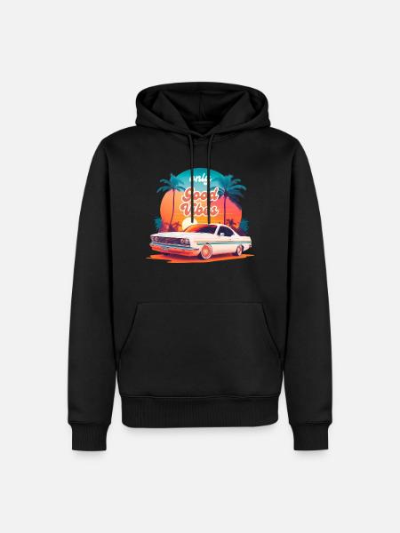 Design Summer Retro - Men’s Premium Organic Hoodie - black
