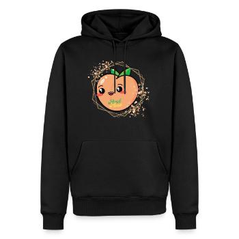 Pfirsich - Peach Please - Männer Premium Bio Hoodie - Schwarz - Vorne - Nico (187cm)
