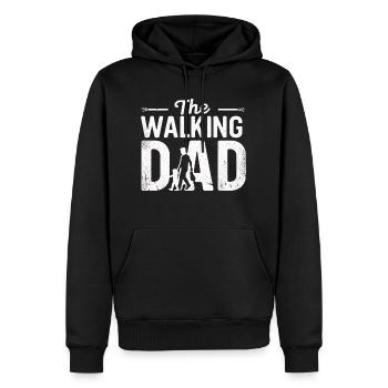The Walking Dad Gift for Men - Men’s Premium Organic Hoodie - black - Front - Nico (187cm)