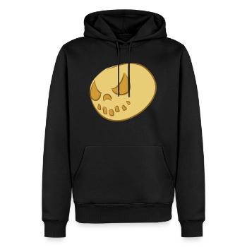 Gruseliger Mond - Männer Premium Bio Hoodie - Schwarz - Vorne - Nico (187cm)