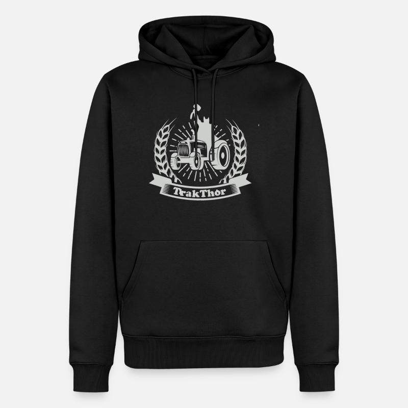 Trakthor - Männer Premium Bio Hoodie - Schwarz