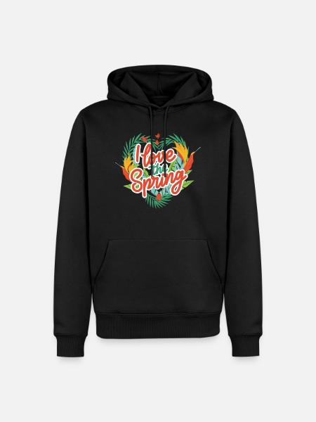 I Love The Spring - Men’s Premium Organic Hoodie - black