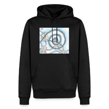 Wirrwarr 11 - Männer Premium Bio Hoodie - Schwarz - Vorne - Nico (187cm)