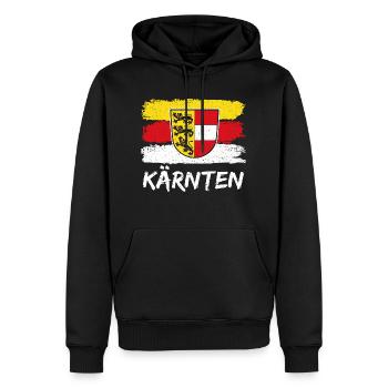 Carinthia Austria Flag Coat of Arms Lion - Men’s Premium Organic Hoodie - black - Front - Nico (187cm)