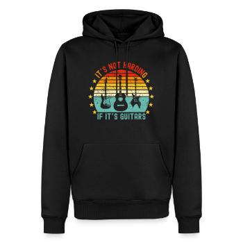 IT'S NOT HARDING IF IT'S GUITARS - Funny guitar - Men’s Premium Organic Hoodie - black - Front - Nico (187cm)