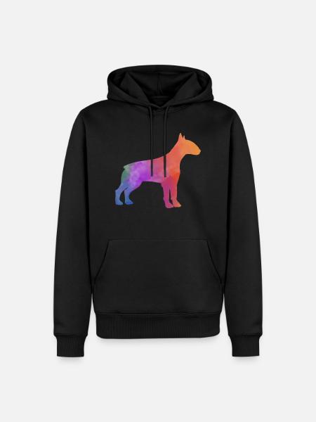 BULLTERRIER bunt - Männer Premium Bio Hoodie - Schwarz