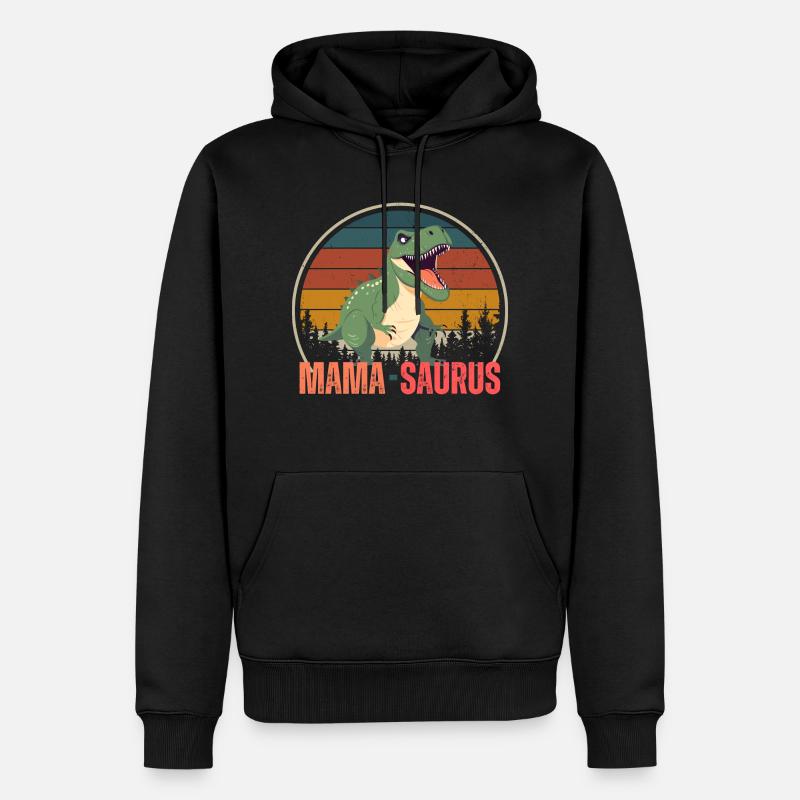 Mama saurus - Männer Premium Bio Hoodie - Schwarz