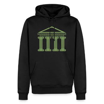 griechisches antikes gebäude - Männer Premium Bio Hoodie - Schwarz - Vorne - Nico (187cm)