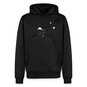 El Zozio Bird Poet - Men’s Premium Organic Hoodie - black - Front - Nico (187cm)