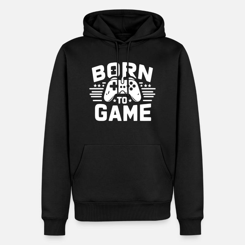 Né pour le jeu - Sweat à capuche Premium bio Homme - noir