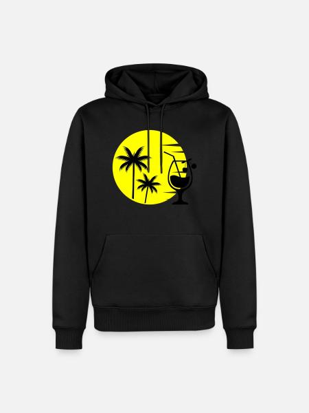 cocktail sunset - Männer Premium Bio Hoodie - Schwarz