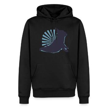 3441 dogyogaTshirt PR t-shirt - Sweat à capuche Premium bio Homme - noir - Devant - Nico (187cm)