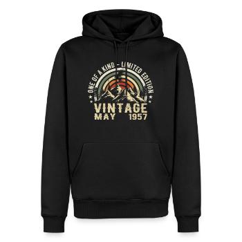 Mai 1957 - Mai 1957 - Männer Premium Bio Hoodie - Schwarz - Vorne - Nico (187cm)