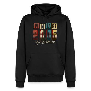 Jahrgang 2005: Limited Edition - 20th Anniversary. - Männer Premium Bio Hoodie - Schwarz - Vorne - Nico (187cm)