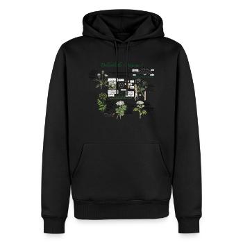 Doldengewächs - Männer Premium Bio Hoodie - Schwarz - Vorne - Nico (187cm)