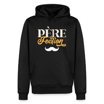 Vatertagsgeschenk Papa Santa Schnurrbart Bart - Männer Premium Bio Hoodie - Schwarz - Vorne - Nico (187cm)