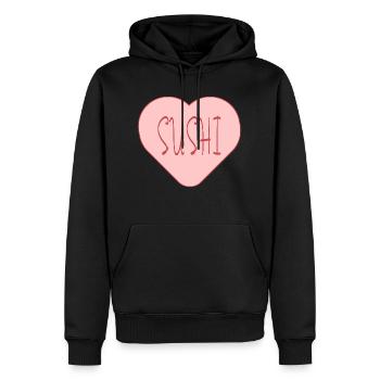 Sushi liebe Sushi Zeit - Männer Premium Bio Hoodie - Schwarz - Vorne - Nico (187cm)