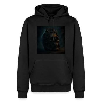 Cadeau de costume de squelette de citrouille d’Halloween - Sweat à capuche Premium bio Homme - noir - Devant - Nico (187cm)