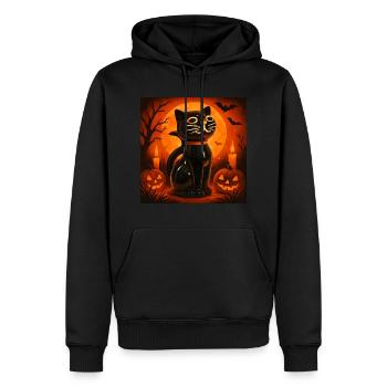 Grusel Katze Halloween Geschenk - Männer Premium Bio Hoodie - Schwarz - Vorne - Nico (187cm)