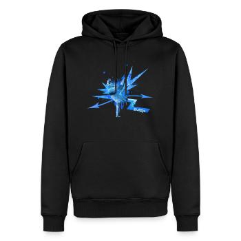 Breaker Lavour - Männer Premium Bio Hoodie - Schwarz - Vorne - Nico (187cm)