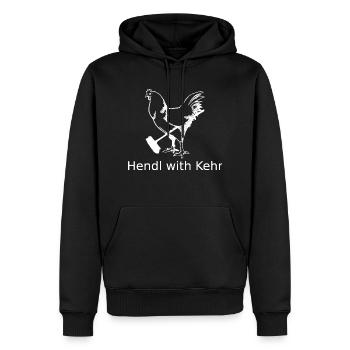 Hendl with Kehr - Shirt - Männer Premium Bio Hoodie - Schwarz - Vorne - Nico (187cm)