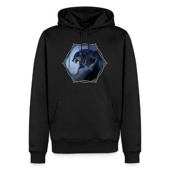 Werwolf - Männer Premium Bio Hoodie - Schwarz - Vorne - Nico (187cm)