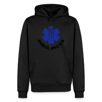 ambulancier logo 2 - Männer Premium Bio Hoodie - Schwarz - Vorne - Nico (187cm)