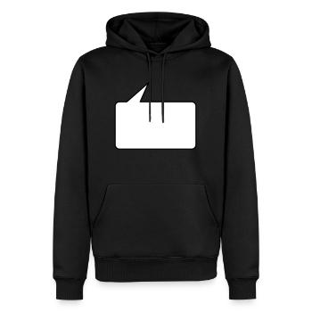 Sprechblase eckig klein 2c - Sweat à capuche Premium bio Homme - noir - Devant - Nico (187cm)