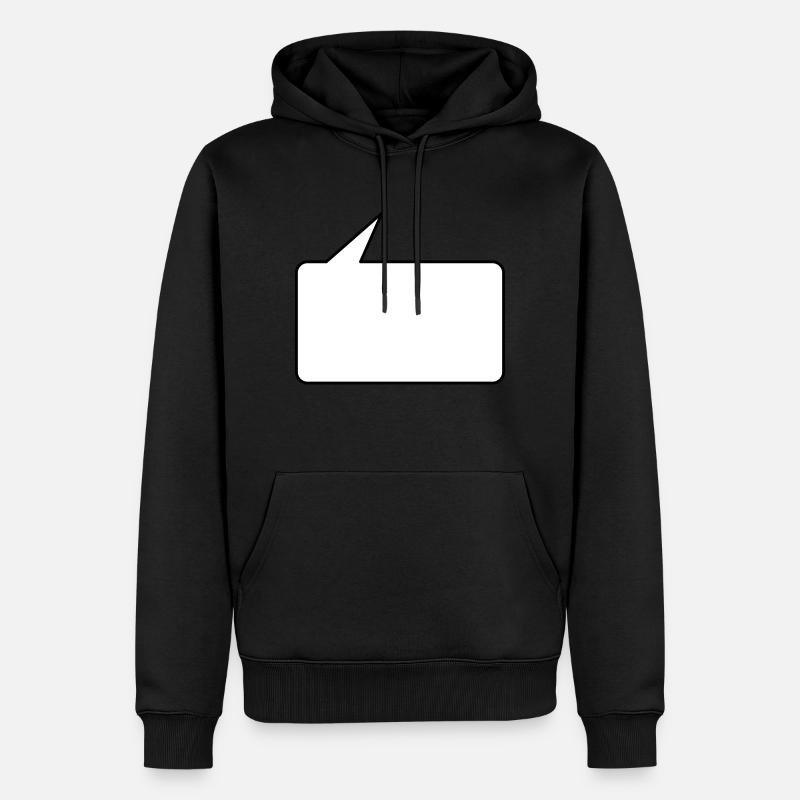 Sprechblase eckig klein 2c - Sweat à capuche Premium bio Homme - noir