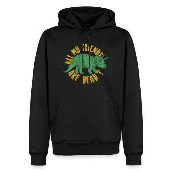 all my friends are dead? - Männer Premium Bio Hoodie - Schwarz - Vorne - Nico (187cm)