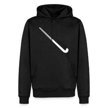 bâton de hockey - Sweat à capuche Premium bio Homme - noir - Devant - Nico (187cm)