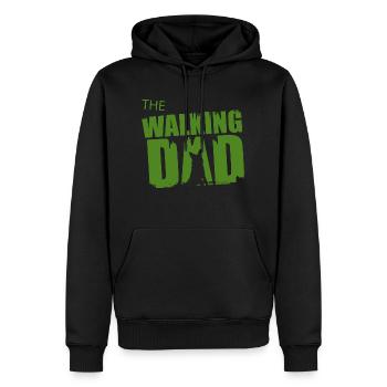 Schäferhund Walking Dad Geschenkidee Vater Gassi - Männer Premium Bio Hoodie - Schwarz - Vorne - Nico (187cm)