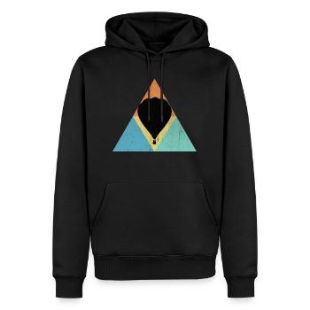 Heißluftballon - Männer Premium Bio Hoodie - Schwarz - Vorne - Nico (187cm)