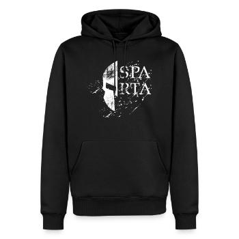 Sparta new - Männer Premium Bio Hoodie - Schwarz - Vorne - Nico (187cm)