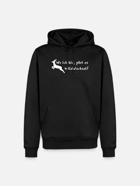Wildwechsel - Männer Premium Bio Hoodie - Schwarz